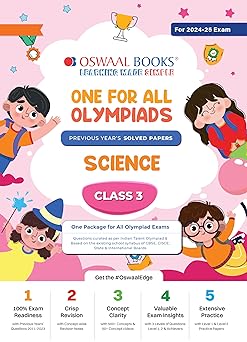 Oswaal One For All Olympiad Science For Class 3 - Latest for 2024-25 Session