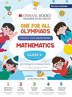 Oswaal One For All Olympiad Mathematics For Class 4 - Latest for 2024-25 Session