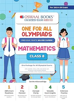 Oswaal One For All Olympiad Mathematics For Class 8 - Latest for 2024-25 Session