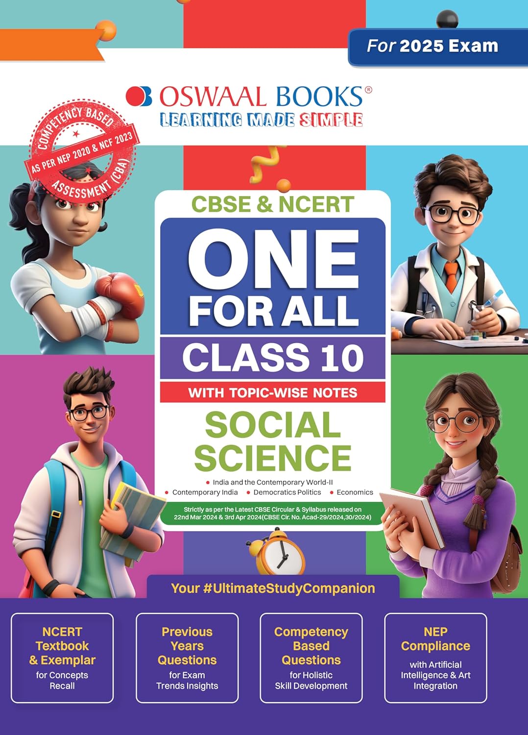 Oswaal CBSE & NCERT One for all Social Science with Topic-Wise Notes Class 10 For 2025 Examination (Paperback)