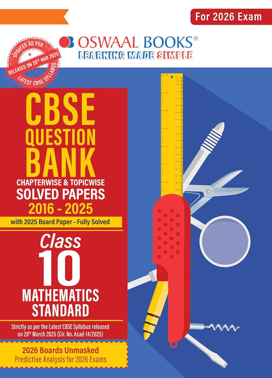 Oswaal CBSE Question Bank Mathematics Standard For Class 10 - Latest for 2026 Board Exams