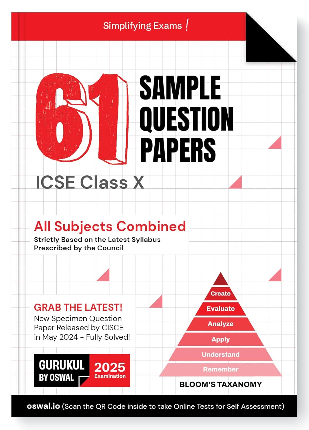 Oswal Gurukul ICSE 61 Sample Question Papers for Class 10 - Latest for 2025 Examination - Paperback