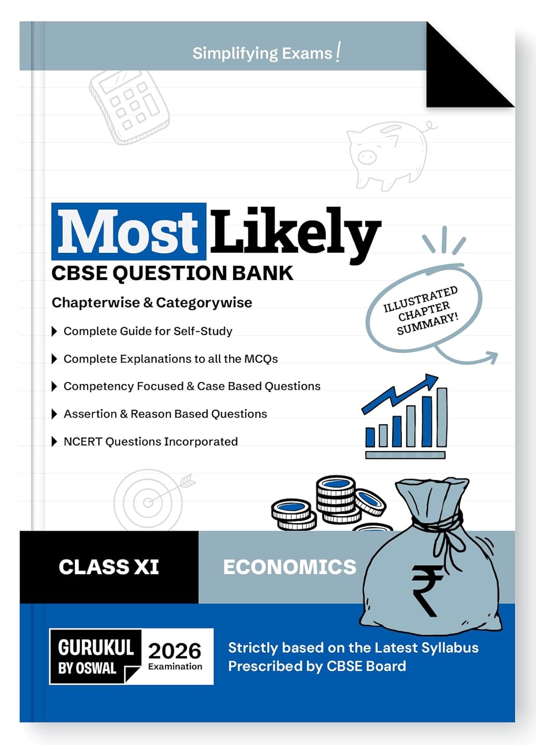 Oswal Gurukul Economics Most Likely CBSE Question Bank Class 11 for 2026. Paperback