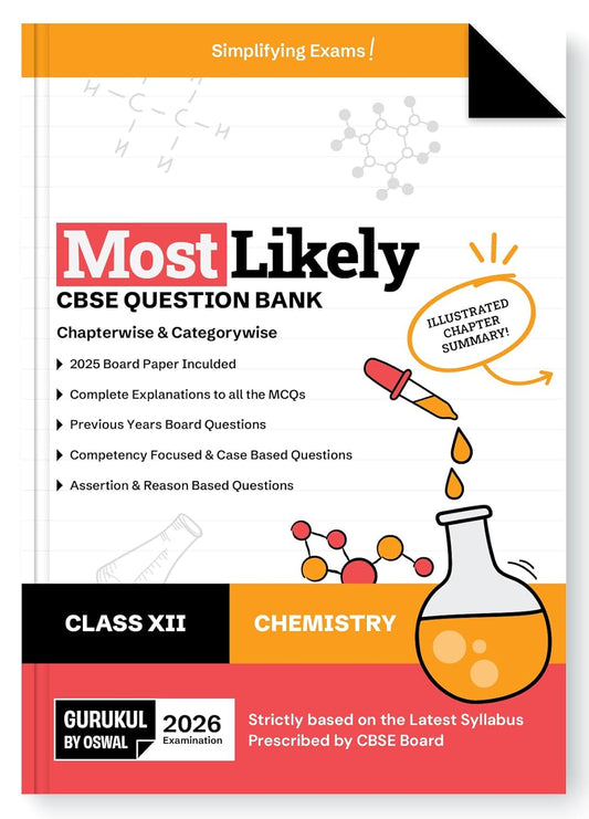Oswal Gurukul Chemistry Most Likely CBSE Question Bank Class 12 for 2026. Paperback