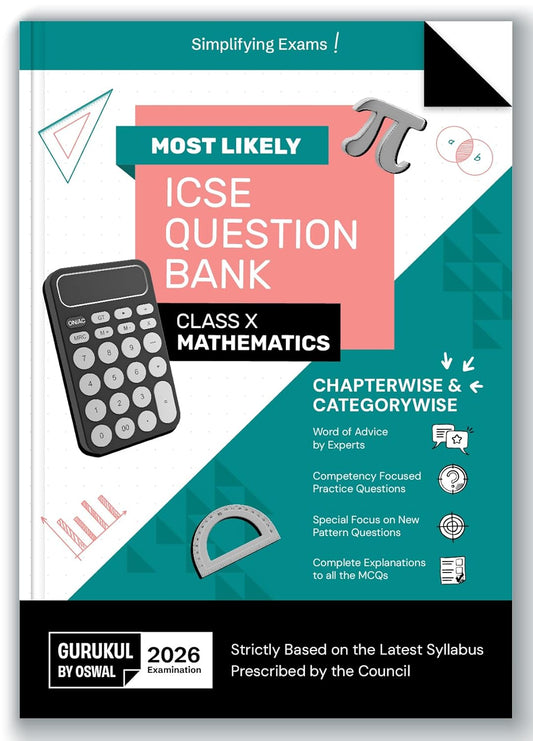 Oswal Gurukul ICSE Most Likely Mathematics Question Bank Class 10 for 2026. Paperback