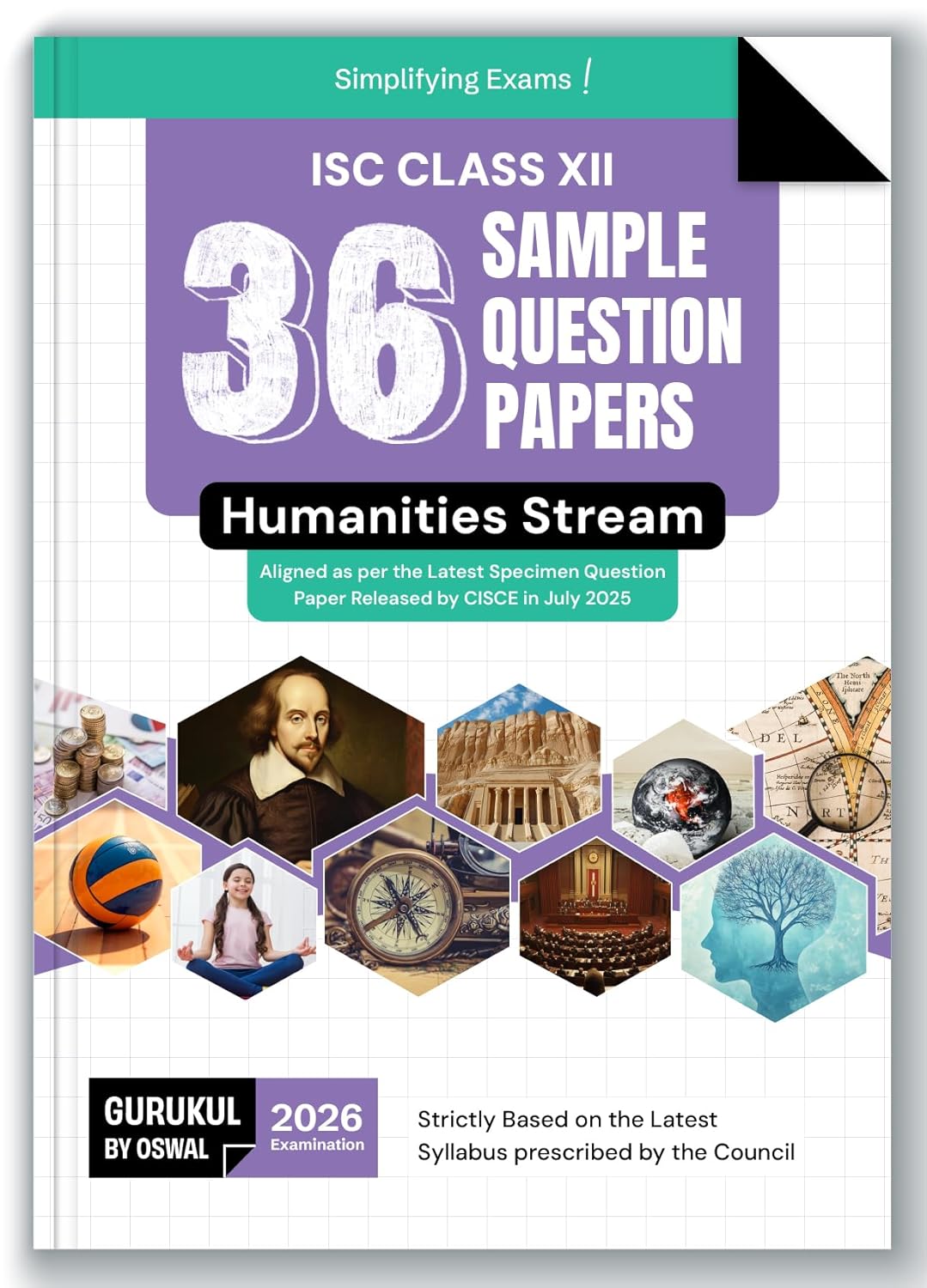 Oswal Gurukul ISC 36 Sample Question Papers for Humanities Stream Class 12 - Latest for 2026 Examination