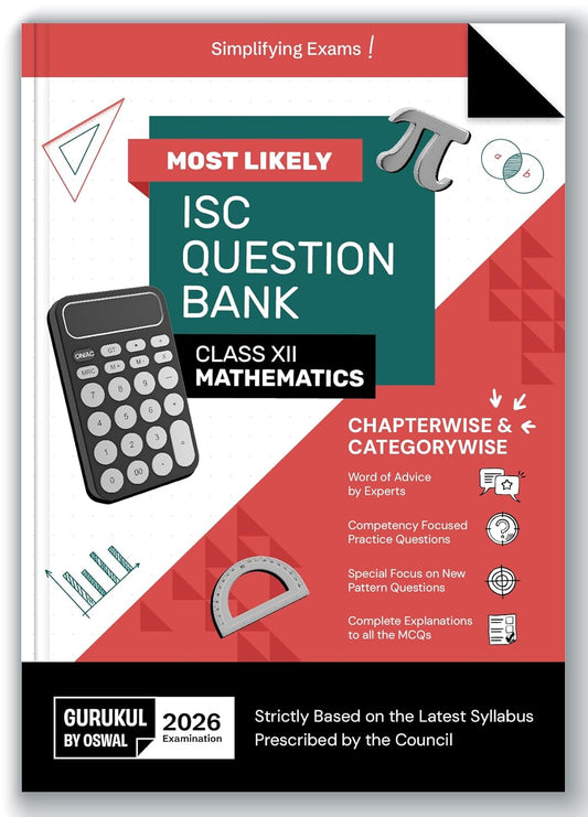 Oswal Gurukul Mathematics Most Likely ISC Question Bank Class 12 for 2026. Paperback