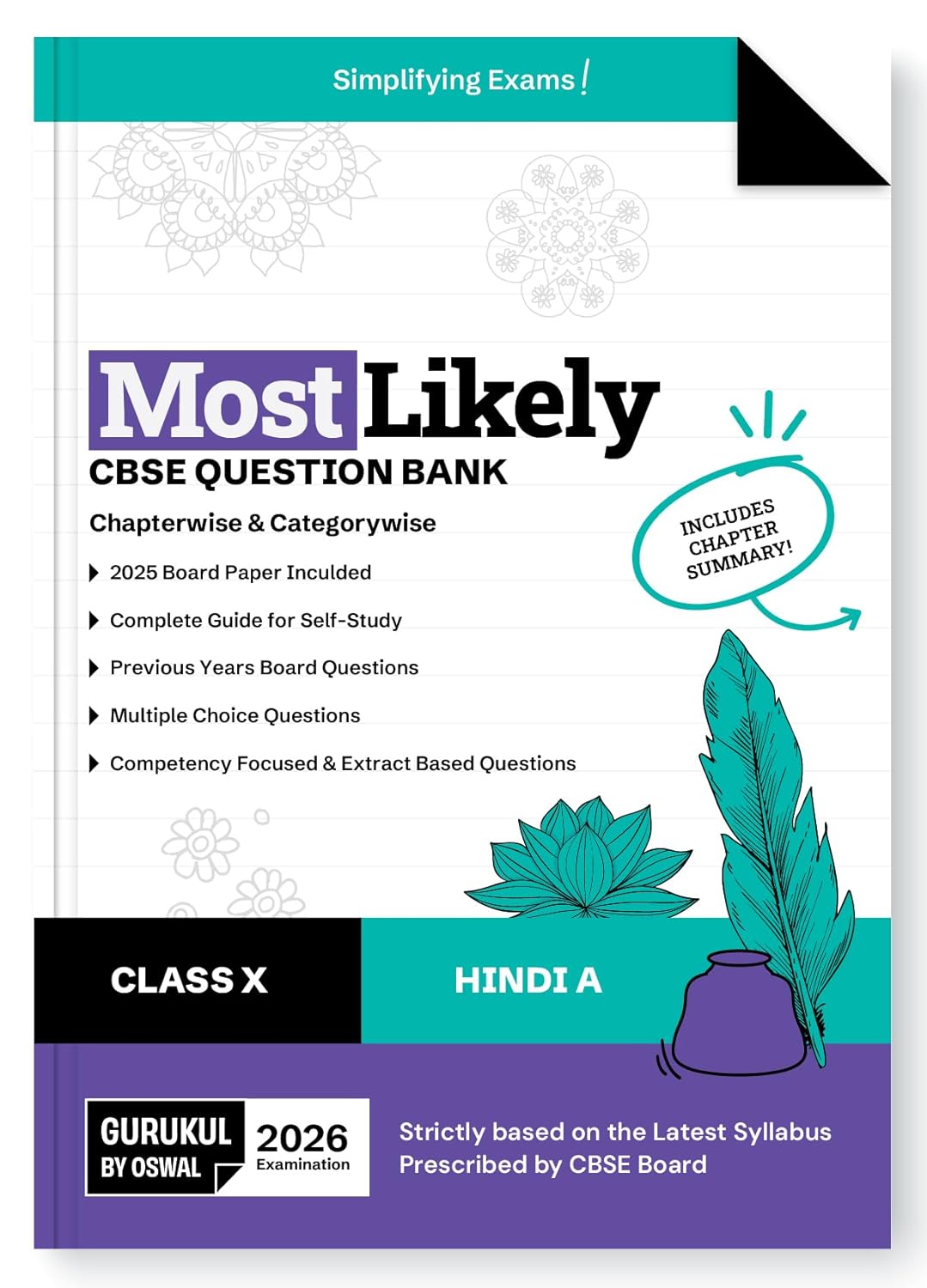 Oswal Gurukul Most Likely CBSE Question Bank Hindi A for Class 10 - Latest for 2026 Examination. Paperback