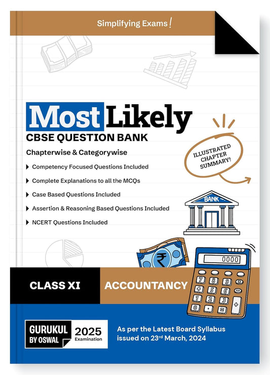 Oswal Gurukul Accountancy Most Likely CBSE Question Bank Class 11 for 2025. Paperback