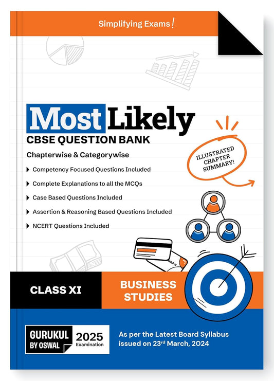 Oswal Gurukul Business Studies Most Likely CBSE Question Bank Class 11 for 2025. Paperback