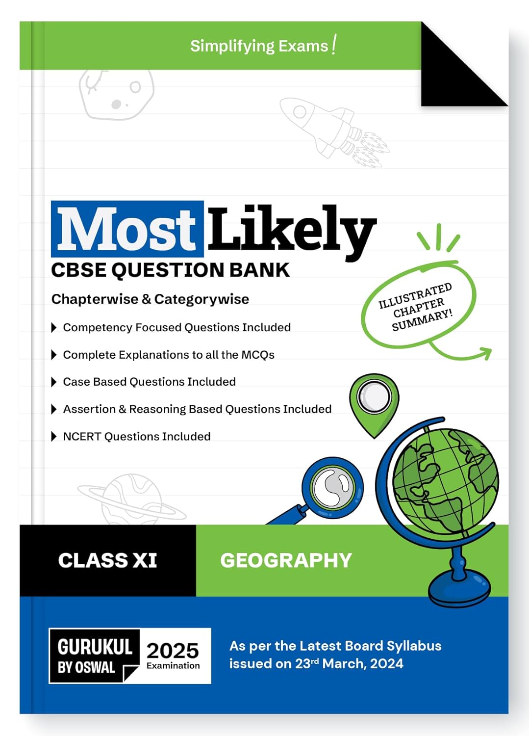 Oswal Gurukul Geography Most Likely CBSE Question Bank Class 11 for 2024-25. Paperback