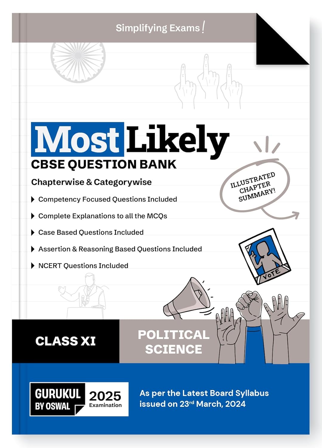 Oswal Gurukul Political Science Most Likely CBSE Question Bank Class 11 for 2025 Paperback