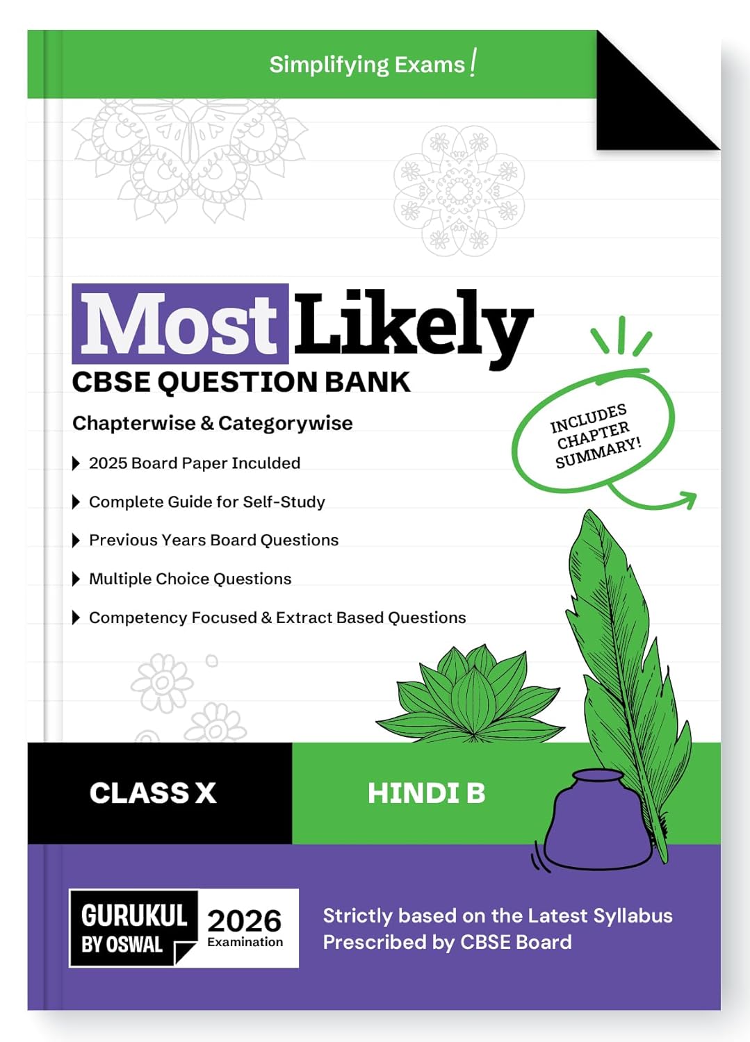 Oswal Gurukul Hindi Course B Most Likely CBSE Question Bank Class 10 - Latest for the examination 2026