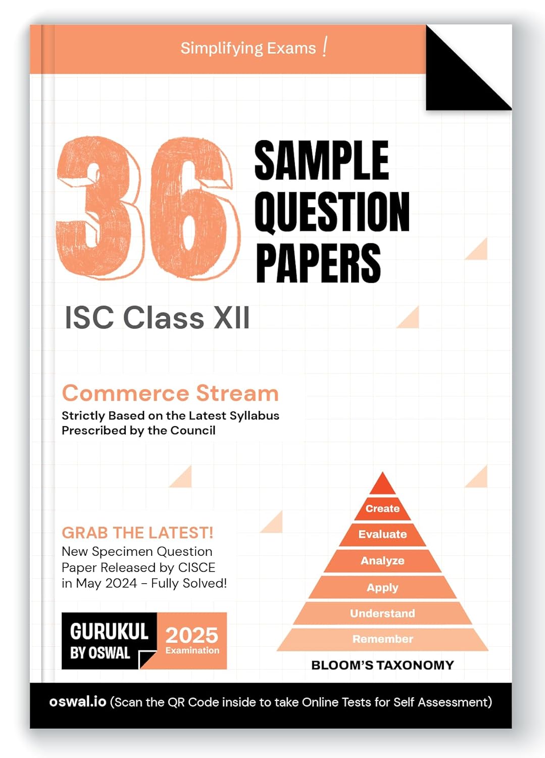 Oswal Gurukul ISC 36 Sample Question Papers for Commerce Stream Class 12 - Latest for 2025 Examination