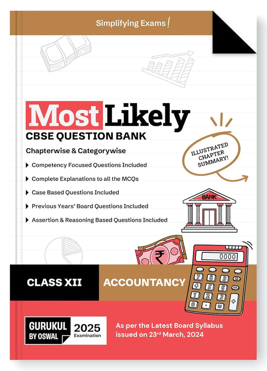 Oswal Gurukul Accountancy Most Likely CBSE Question Bank Class 12 for 2025. Paperback