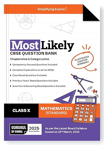 Oswal Gurukul Mathematics (Standard) Most Likely CBSE Question Bank Class 10 for 2024-25. Paperback