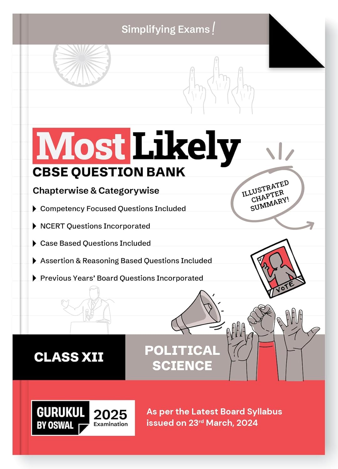 Oswal Gurukul Political Science Most Likely CBSE Question Bank Class 12 for 2025 Paperback