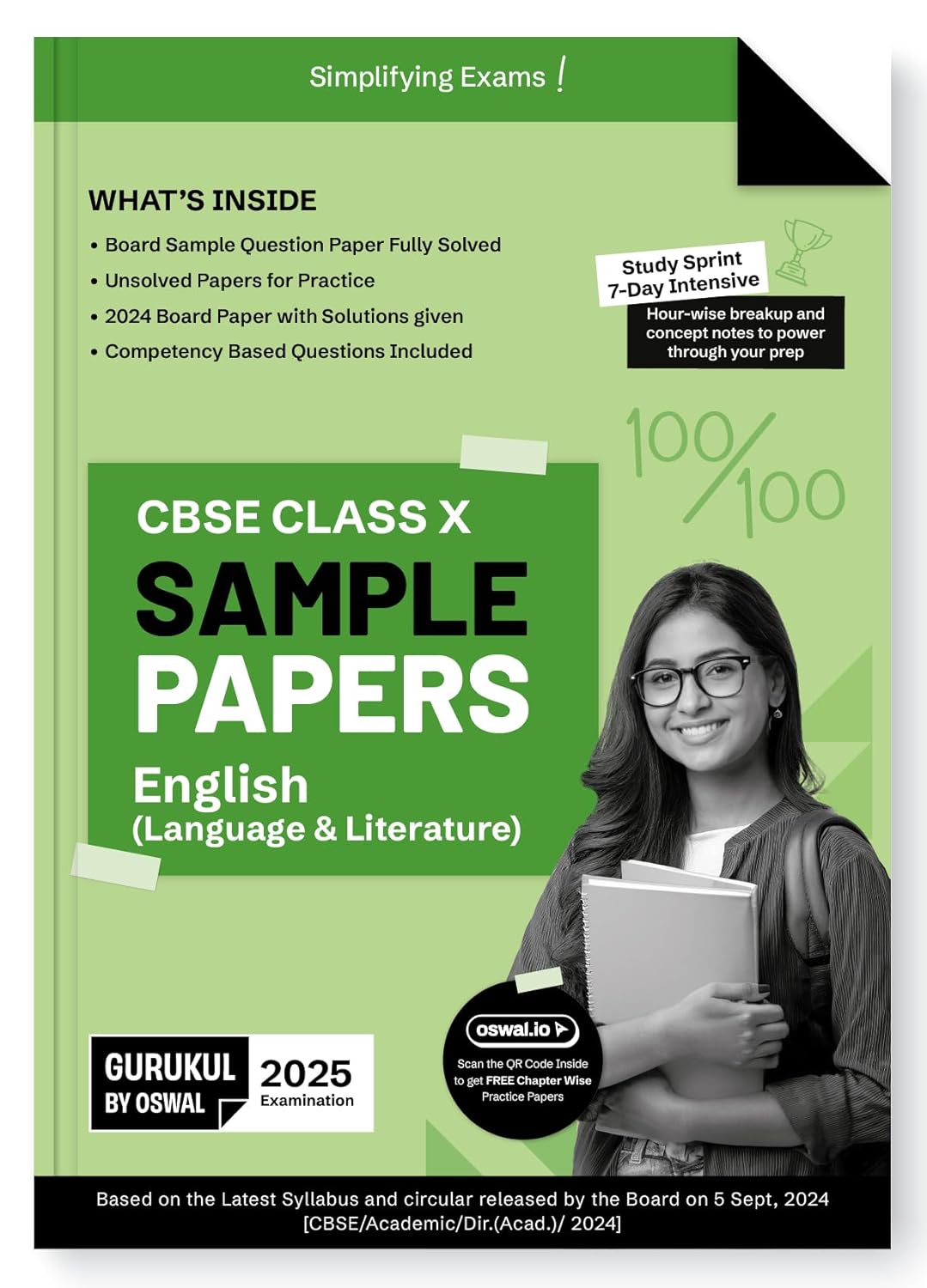 Oswal Gurukul CBSE Sample Question Papers English (Language & Literature) for Class 10 - Latest for 2025 Examination