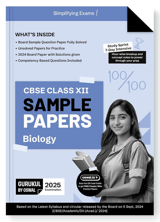 Oswal Gurukul CBSE Sample Question Papers Biology for Class 12 - Latest for 2025 Examination