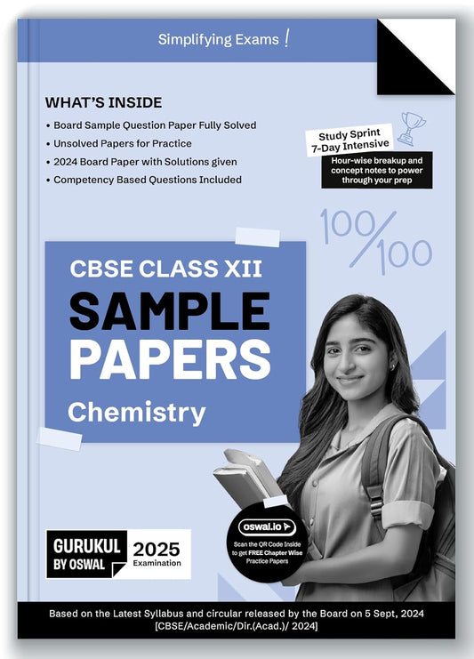 Oswal Gurukul CBSE Sample Question Papers Chemistry for Class 12 - Latest for 2025 Examination