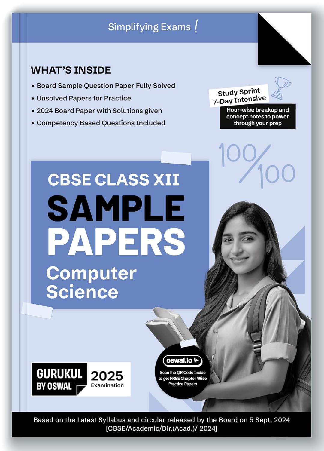 Oswal Gurukul CBSE Sample Question Papers Computer Science for Class 12 - Latest for 2025 Examination