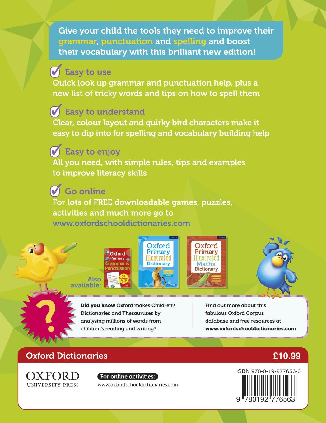 Oxford Primary Grammar, Punctuation And Spelling Dictionary| Graded Dictionaries |Age 8+ years . paperback