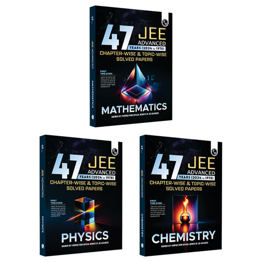 Physics Wallah (PW) 47 Years Physics, Chemistry & Mathematics (Set of 3 Books) - Latest For 2025 Examination