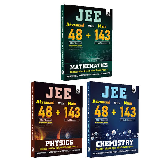 Physics Wallah (PW) JEE Advanced 48 Years (2025-1978) with JEE Main 143 Sets PYQs (2025-2019) Physics, Chemistry, Math's I Chapterwise and Topicwise Solved Papers For JEE 2026 Examination I Set of 3