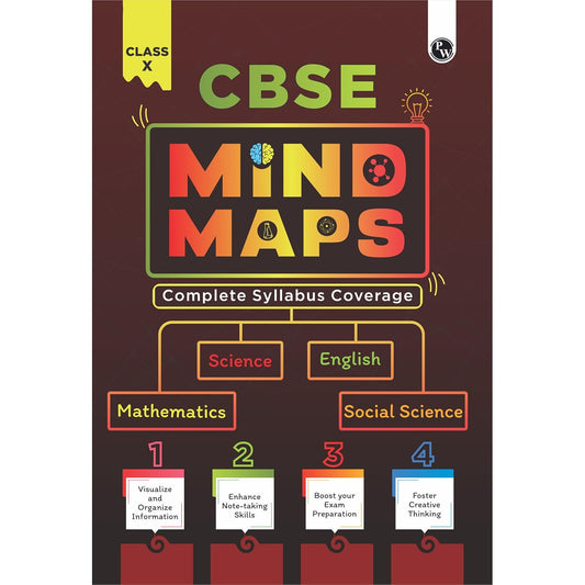 Physics Wallah (PW) CBSE Mind Maps Book For Class 10 Board Exam's - Mathematics, Physics, Chemistry, Biology, English and Social Science - Paperback