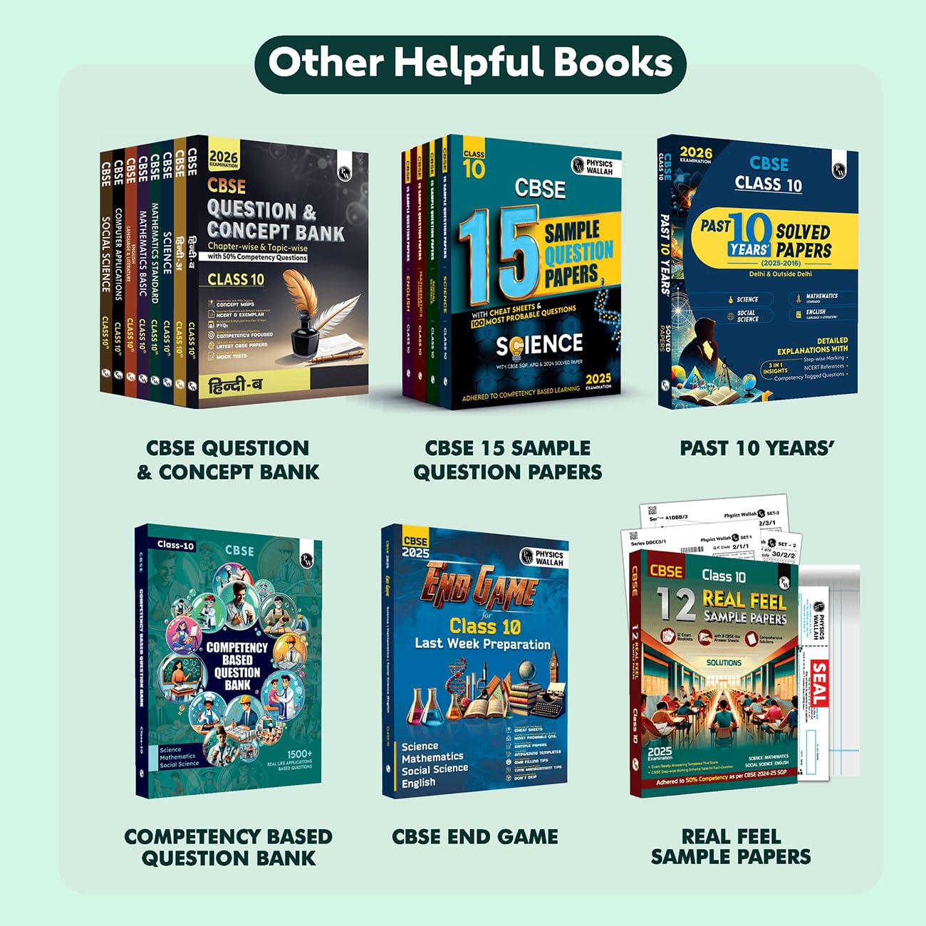 Physics Wallah (PW) CBSE Question & Concept Bank Social Science for Class 10 - Chapterwise & Topic-wise (with 50% Competency Questions) - for 2026 Examinations