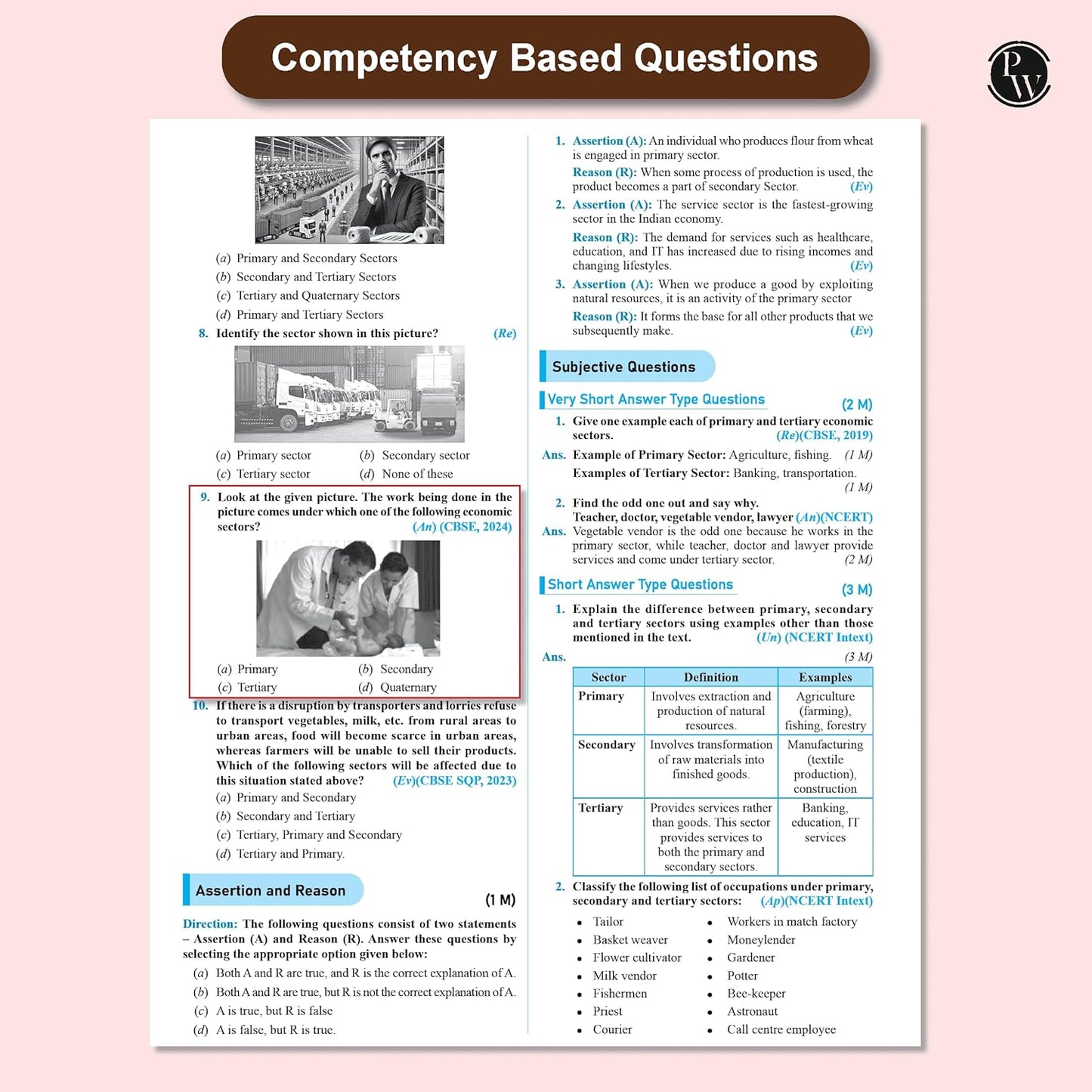 Physics Wallah (PW) CBSE Question & Concept Bank Social Science for Class 10 - Chapterwise & Topic-wise (with 50% Competency Questions) - for 2026 Examinations
