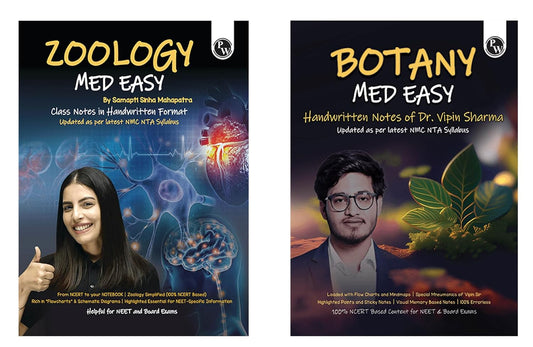 Physics Wallah (PW) Zoology Botany Med Easy By Sinha Mahapatra, Dr. Vipin Sharma Hand Written Notes - Latest For 2024-25 Examination