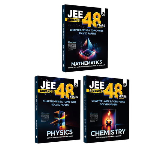 Physics Wallah (PW) 48 Years JEE Advanced Chapterwise & Topicwise Solved Papers (1978-2025) | PYQ with Detailed Solutions I Physics, Chemistry, Mathematics I Set of 3 Books