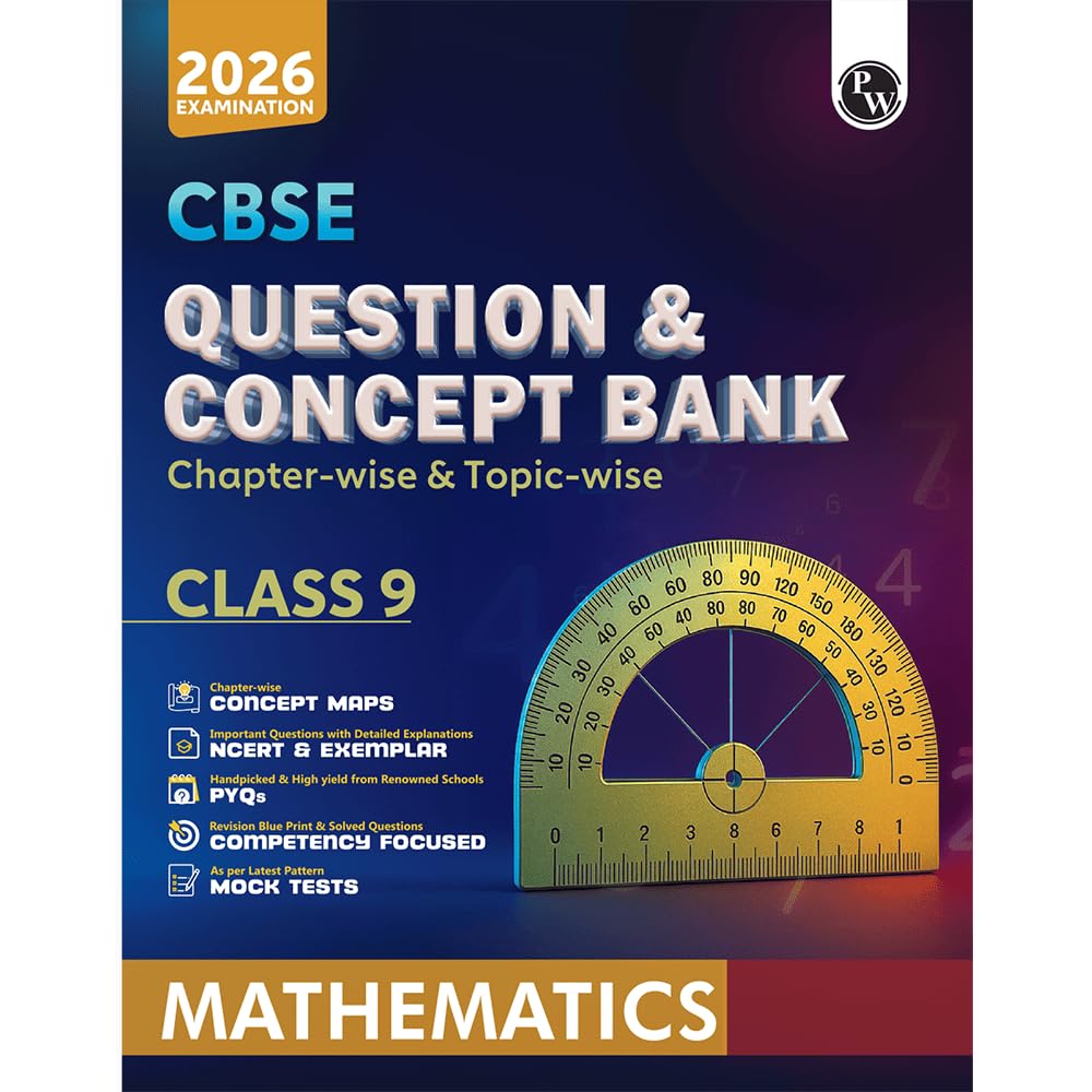 Physics Wallah (PW) CBSE Question Bank Mathematics, Science, Social Science, English Language & Literature For Class 9 (Set of 4 Books) - Latest For 2026 Examination
