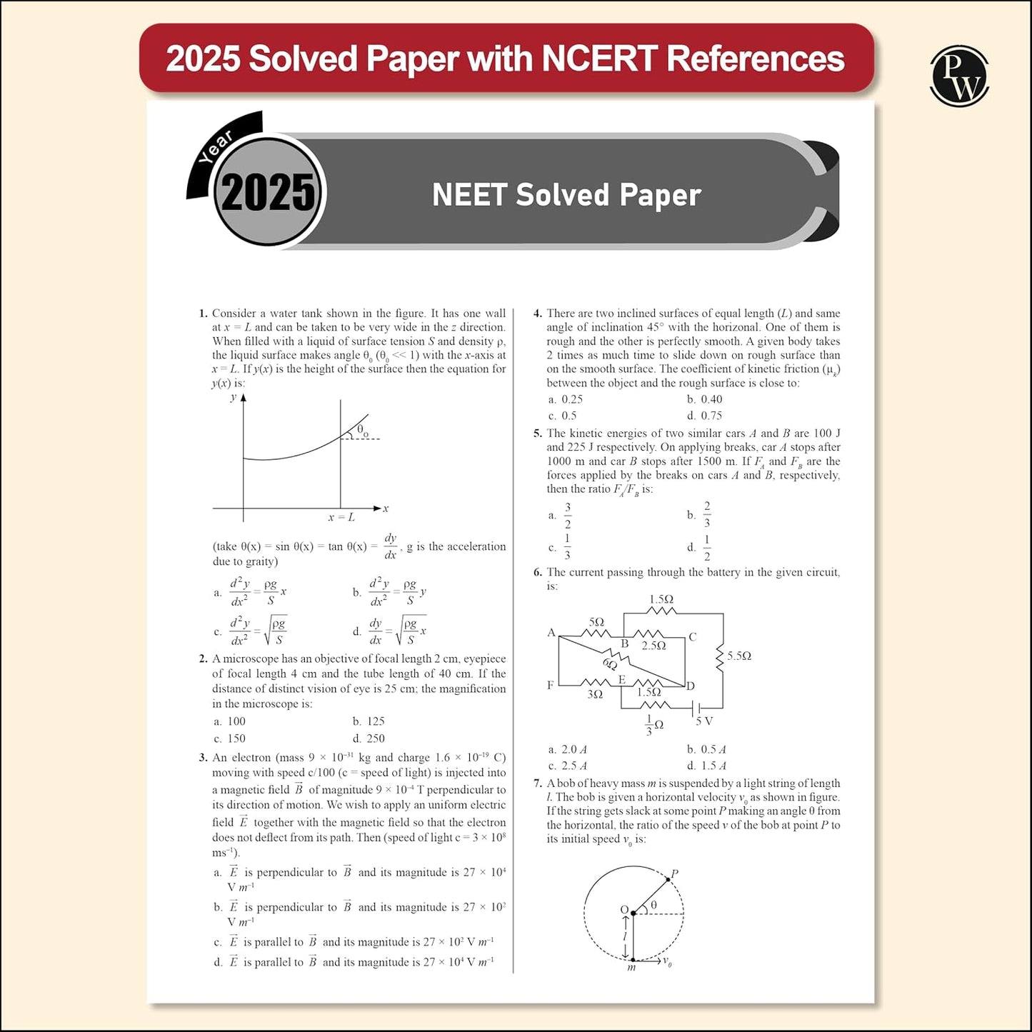 Physics Wallah (PW) 38 Years NEET Previous Year Solved Question Papers Physics, Chemistry and Biology (2025 - 1988) Chapterwise Topicwise Solutions For NEET Exam - Set of 3 Books - For 2026 Session
