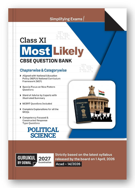 Oswal Gurukul Political Science Most Likely CBSE Question Bank Class 11 for 2027 Examination Paperback