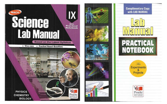 Prachi Science Lab Manual with Practical Notebook for Class 9 - For 2025 -26 Examination. Paperback