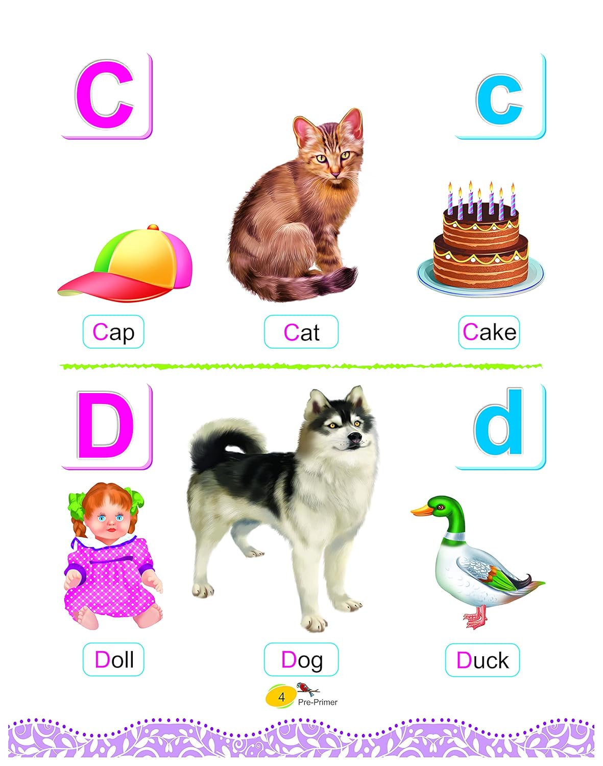 Unique English A (Book to Learn & Practice English Alphabet and Words for 2-5 year old children - ABC)