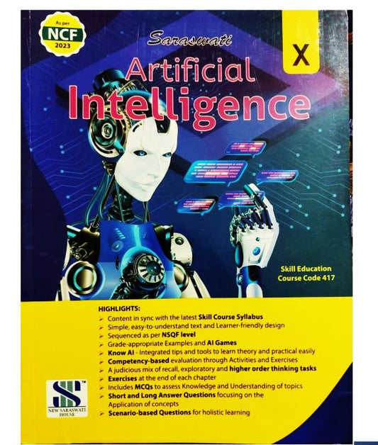 Saraswati Artificial Intelligence for Class 10 - Latest for 2025-26 Examination. Paperback
