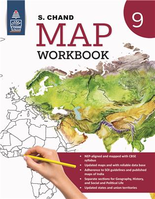 S.Chand Map Workbook for Class 9 - Latest for 2025 Session. Paperback