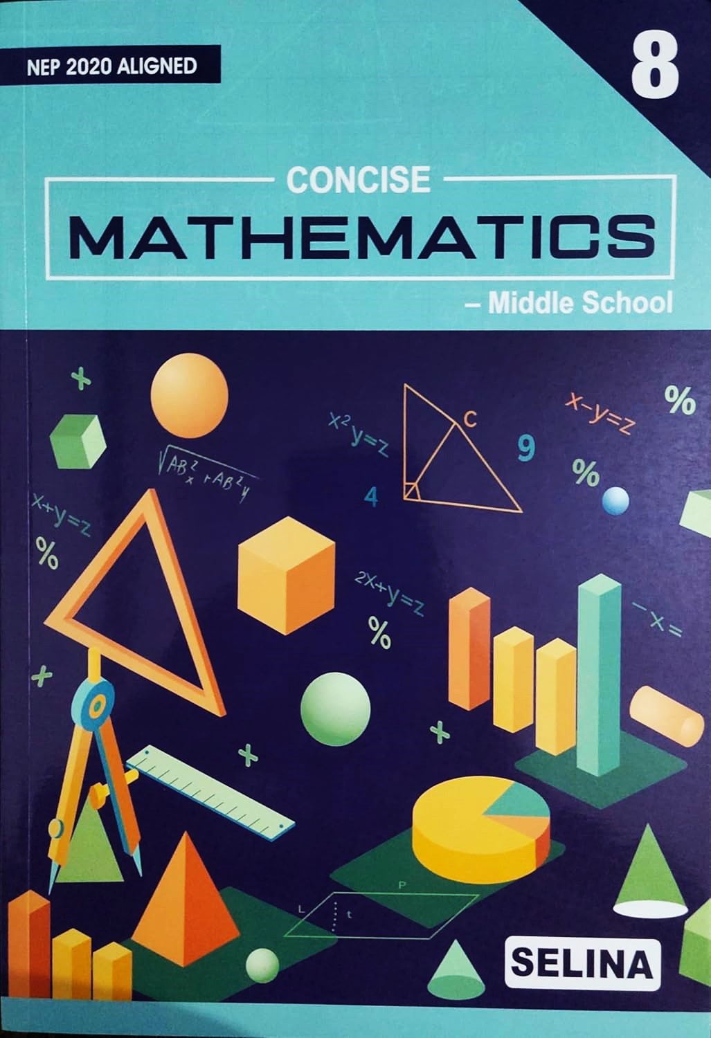 Selina Middle School Physics, Chemistry, Biology & Mathematics Class 8 - Combo of 4 Books - Latest For 2026-27 Session