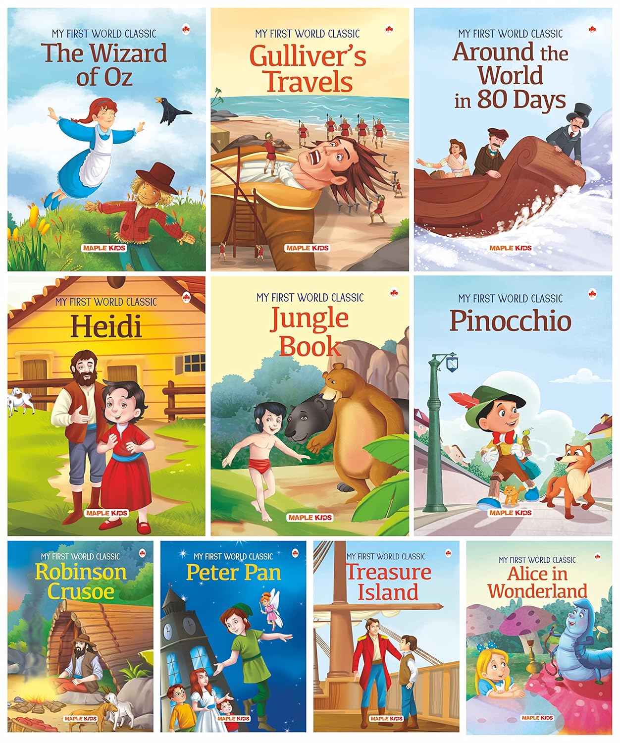 Maple - Story Books for Kids - World Classic (Set of 10 Books) - Moral Stories -Bedtime Children Story Book -Read Aloud to Infants, Toddlers