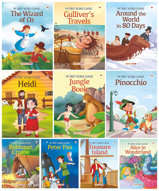 Maple - Story Books for Kids - World Classic (Set of 10 Books) - Moral Stories -Bedtime Children Story Book -Read Aloud to Infants, Toddlers