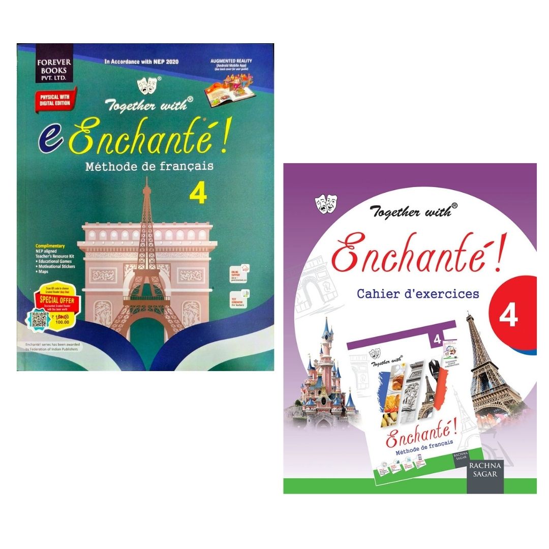 Together With e Enchante ! Methode De Francais (Textbook) & Enchante! Cahier d' exercices (Workbook) 4 - Set of 2 Books