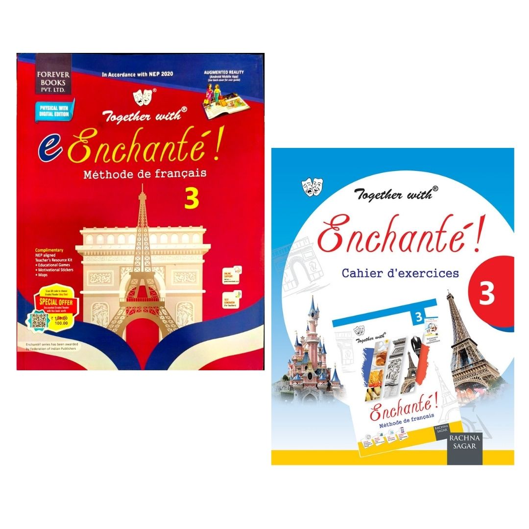 Together With e Enchante ! Methode De Francais (Textbook) & Enchante! Cahier d' exercices (Workbook) 3 - Set of 2 Books