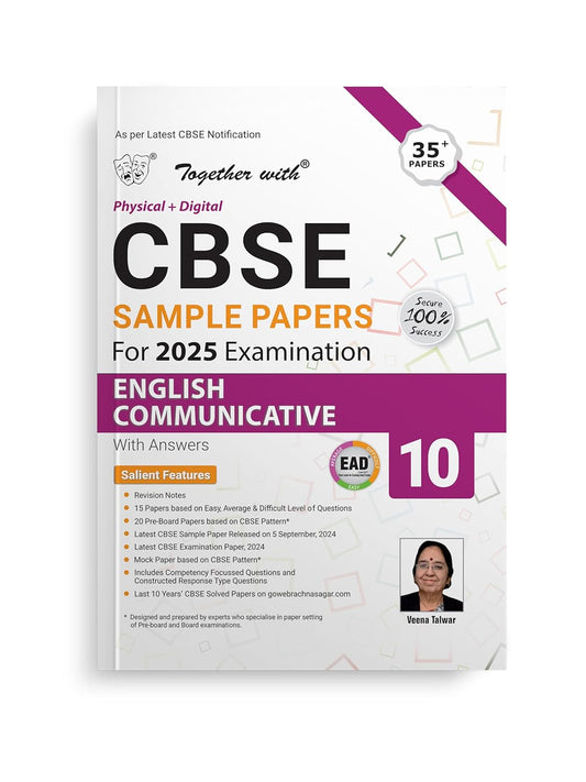 Together with CBSE EAD (Physical + Digital) Sample Paper English Communicative for Class 10 - Latest for 2025 Examination - Paperback