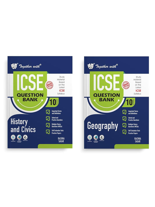 Together With ICSE History & Civics and Geography Question Bank Class 10 - Set of 2 Books - Solved & Practice Papers for Exam 2025 (Paperback)