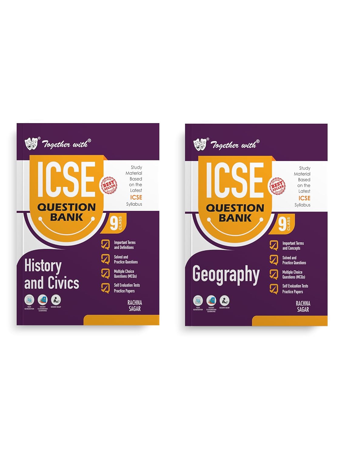 Together With ICSE History & Civics and Geography Question Bank Class 9 - Set of 2 Books - Solved & Practice Papers for Exam 2025 (Paperback)