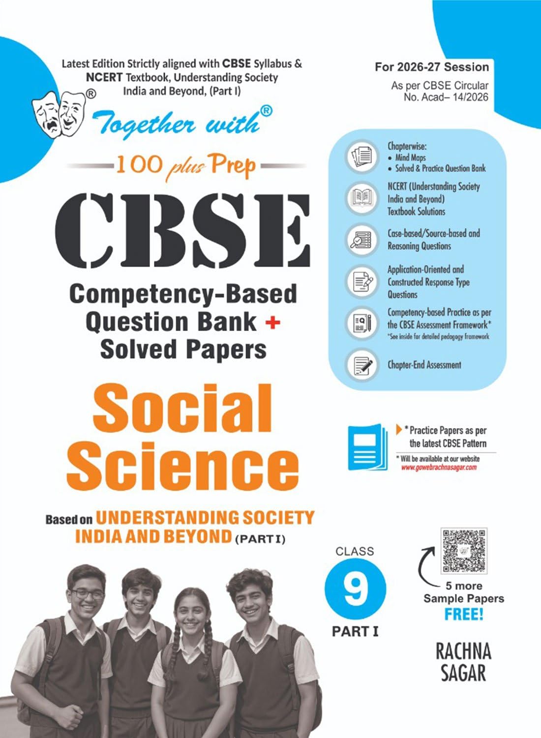 Together With CBSE Mathematics, Social Science and Science Competency-Based Question Bank + Solved Papers for Class 9 - Set of 3 books - Latest Edition Strictly aligned with CBSE & NCERT Syllabus