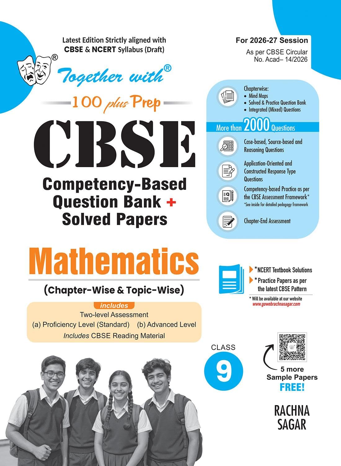 Together With CBSE Mathematics, Social Science and Science Competency-Based Question Bank + Solved Papers for Class 9 - Set of 3 books - Latest Edition Strictly aligned with CBSE & NCERT Syllabus (Draft)